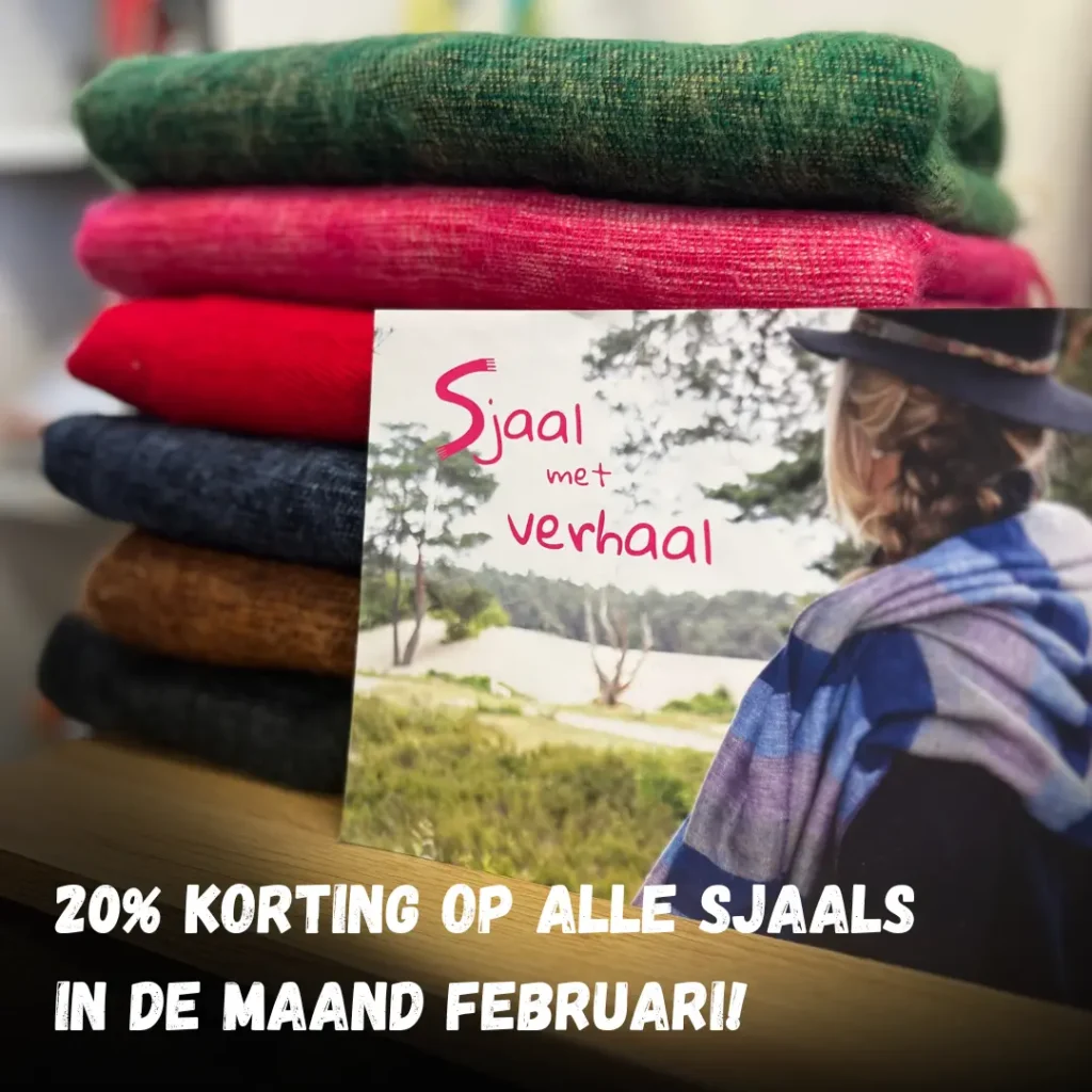 kortingsartikel in februari, sjaal met een verhaal